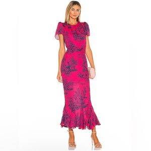 Rhode Lulani Dress in Pink French Toile